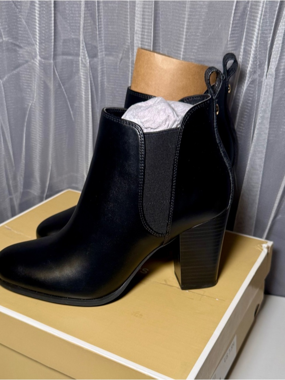 Michael Kors Black Ankle Boot with Block Heel 7